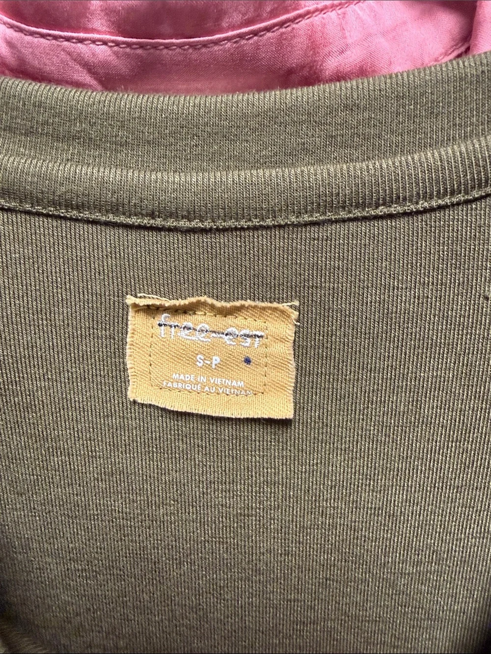 NWOT Free People Free EST Good Feels Tee Mini Dress- Army